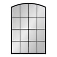 thumbnail image 3 of Kate and Laurel Forsyth Farmhouse Arched Windowpane Wall Mirror, 24 x 36, Black, Decorative Traditional Window Mirror with 16 Individual Panes for Stylish Home Decor, 3 of 8