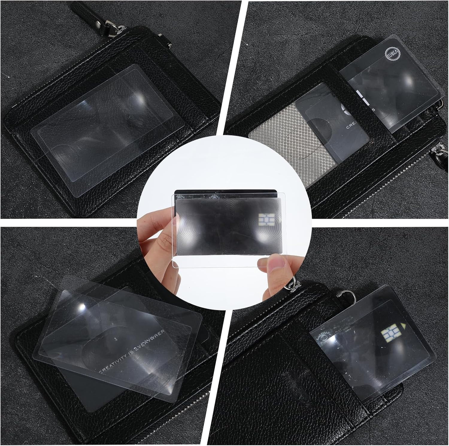Wallet Magnifiers Credit Card Size Fresnel Lens Tutuviw 120 Pcs 3.3 x 2.1 Inches Pocket Magnifier Rectangle Portable Magnifying Glass Sheets for Reading Aid Jewelry Inspection