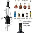 thumbnail image 5 of 6 Pack Liquor Bottle Pourers, Liquor Pour Spout for Liquor Bottles, Stainless Steel Olive oil Dispenser Spout, Alcohol Pourer Spouts Dust Caps Covers Fixed, Sliver, 5 of 17