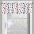 thumbnail image 4 of Ambesonne Christmas Valance & Curtain, Xmas Cones Ornaments, 55"x24", Red White and Pale Blue, 4 of 7