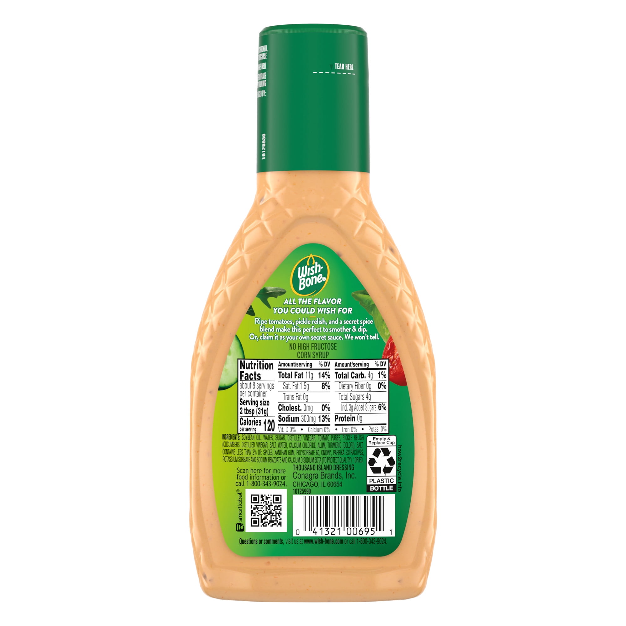 (6 pack) Wish-Bone Thousand Island Salad Dressing, 8 fl oz