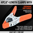 thumbnail image 2 of 4-Piece 6" inch Spring Clamp,Clamps for Woodworking,Clamps for backdrop,Heavy Duty Metal Clamps, 2.5"-inch Jaw Opening, 2 of 5