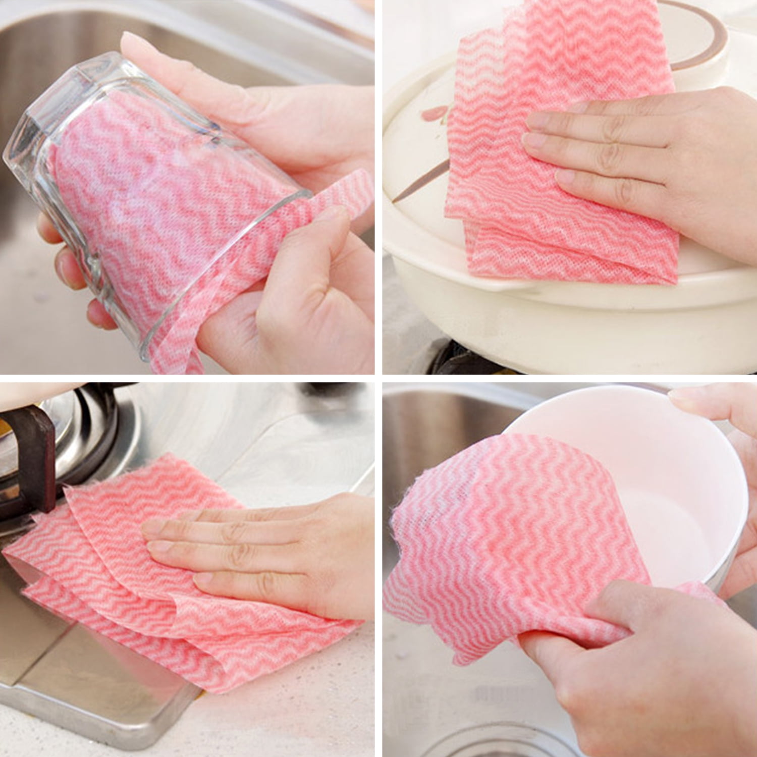 50pcsroll Disposable Dish Cloth Home Cleaning Towels Kitchen Housework Dish Cleaning Cloths Wiping Pad Absorbent Dry Quickly Dishcloth Bathroom