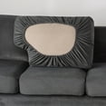 TOPCHANCES 7Piece Velvet Stretch Sofa Protector, Fitted Slipcovers for