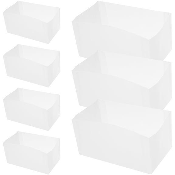 PAMINGONO 50Pcs Baking Paper Cups White Rectangular Wood Pulp for Baking Supplies