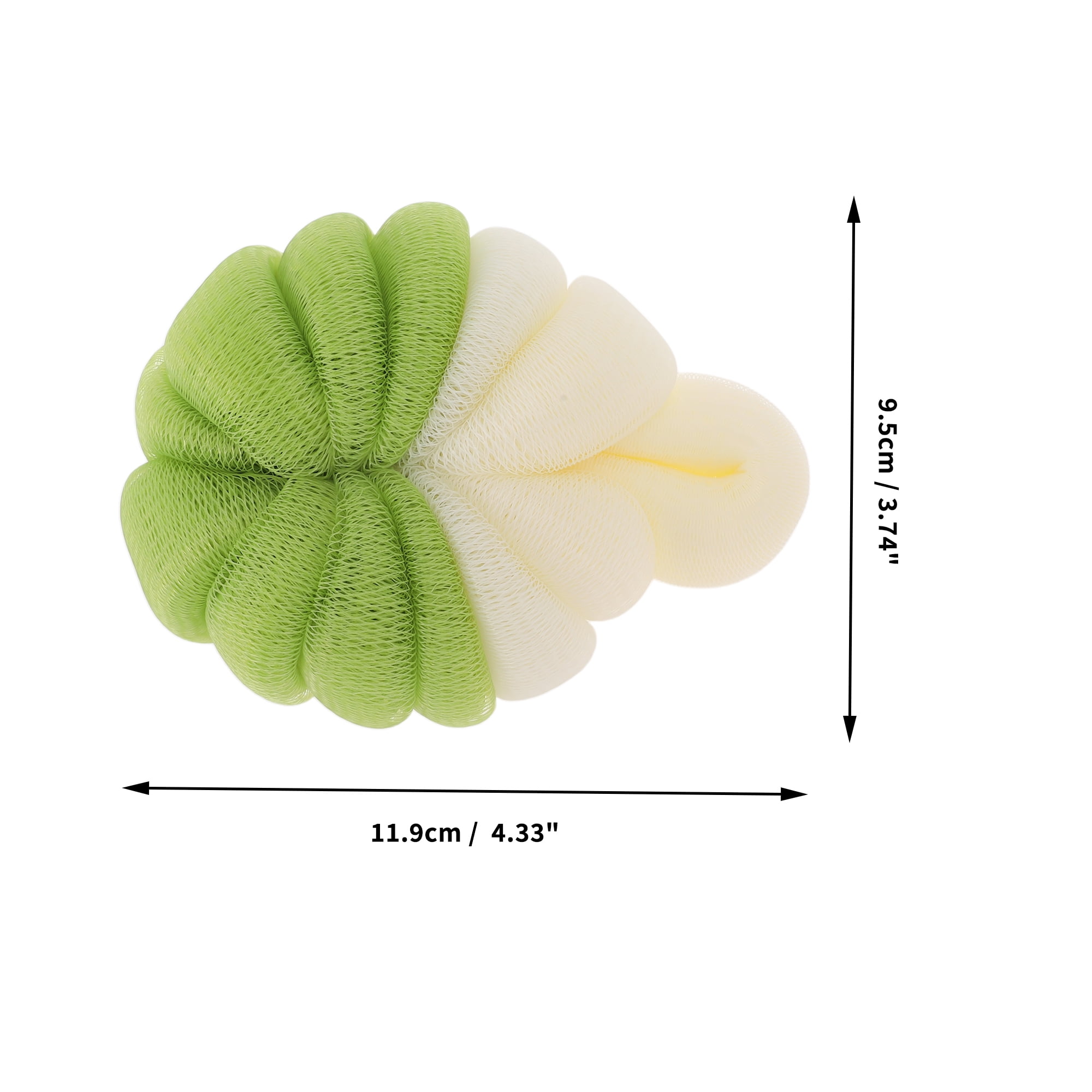Unique Bargains Bath Shower Loofah Sponge Body Puffs 4.33"x3.74"x1.77" 1 Pc Green
