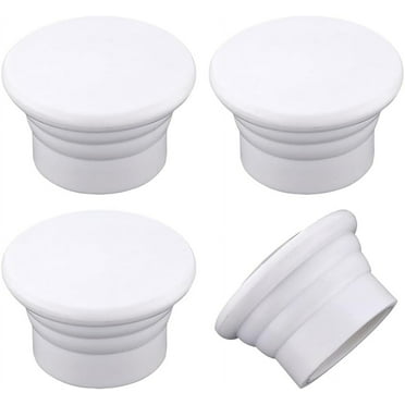 4Pcs Curtain Finials Ends Caps 28mm White Curtain Rod Covers Plastic Column Shaped Curtain Replacement Decorative Pole Finials Heads for Home Office Curtain Roman Rod Decor Accessories