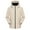 Beige, variant on Lovskoo Men's and Women's Rain Jacket Technical Winter Fleece Lined Casual Waterproof Windbreaker Sprint Coat Plush Thickened Outdoor Ski Outerwear Hooded Warm Coat Beige