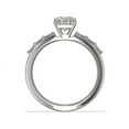 thumbnail image 2 of 1.10 Carat Brilliant Asscher Cut Natural Diamond Solitaire with Accents Beautiful Ring for Engagement Solid 18K White Gold Size 9, 2 of 6