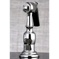 thumbnail image 2 of Kingston Brass KB1791WLLBS Wilshire Widespread Kitchen Faucet with Brass Sprayer, Polished Chrome, 2 of 5