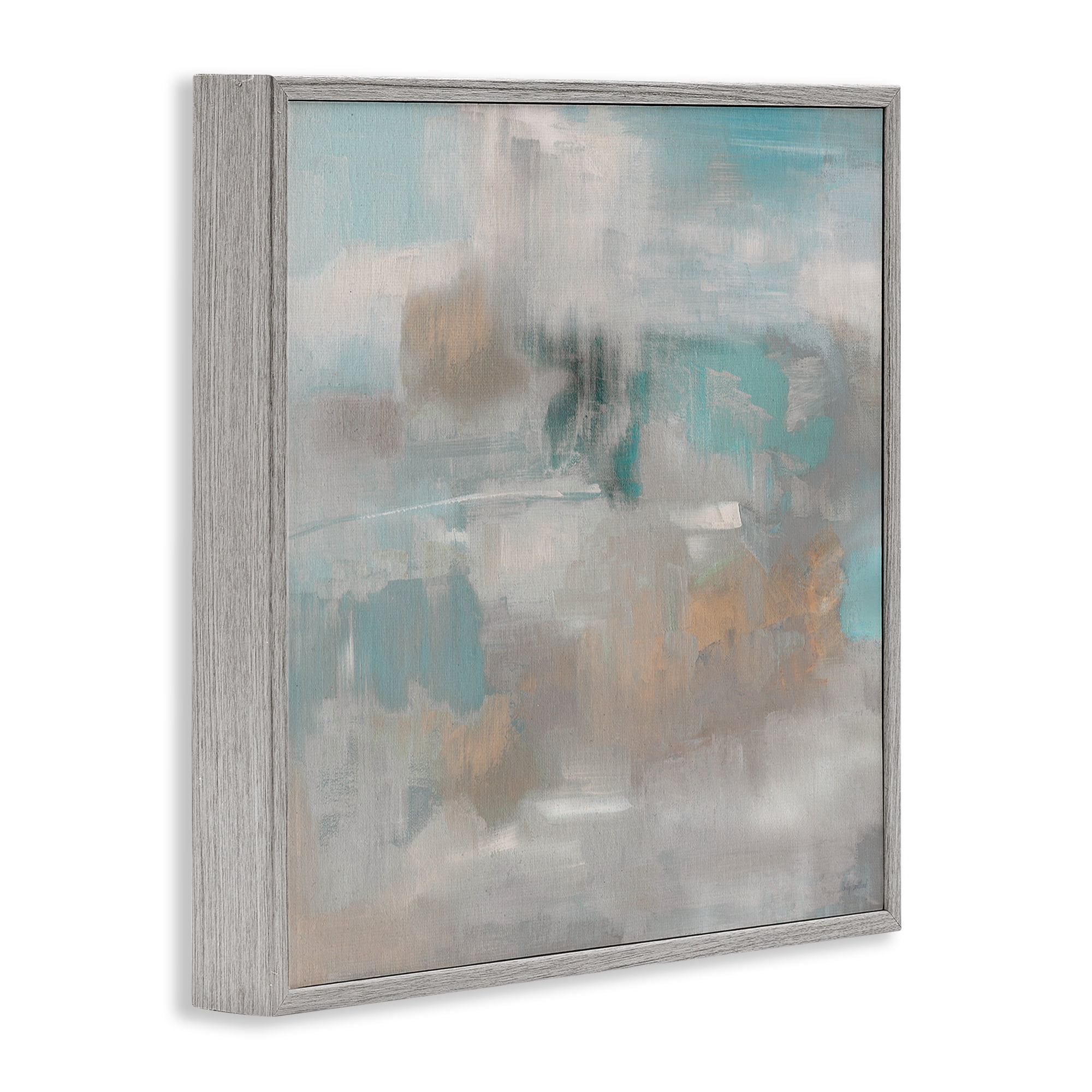 Stupell Industries Serene Soft Abstract Study Gray Framed Giclee Art, design by Sally Swatland
