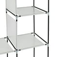 thumbnail image 2 of Armario Portátil de Tela Ktaxon con Estantes Ajustables, Armario de Almacenamiento con 4 Capas, 8 Compartimentos, 49 X 17 X 70 Pulgadas, Gris, 2 of 10