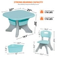 thumbnail image 3 of Kids Table & Chair Set 7 in 1 Playroom Activity Table with Storage Bins Blue, 3 of 12