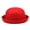 13# Red, variant on Bowler Hat Vintage Hat for Men and Women Round Cloche Upturn Roll Up Brim Cap Classic Dressy Formal Fashion Hats Red One Size