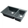 thumbnail image 4 of ALFI brand AB3319DI-T Titanium 34" Double Bowl Drop In Granite Composite Kitchen Sink, 4 of 11