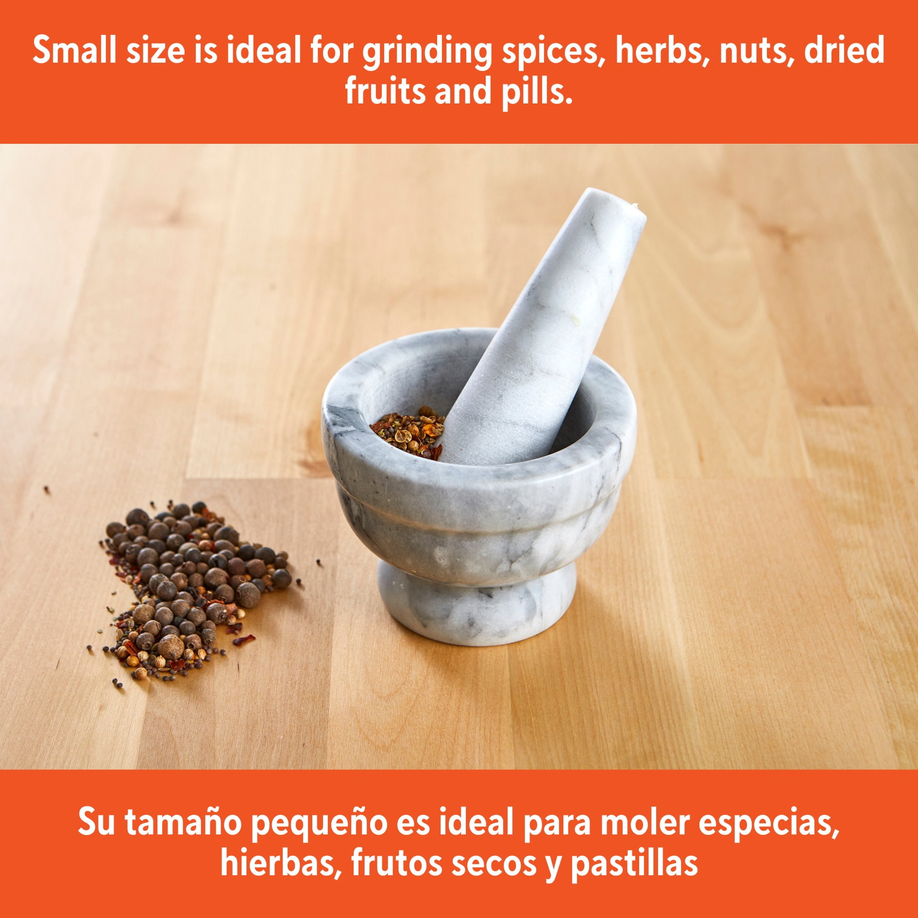 IMUSA 3.75in Marble Mortar & Pestle