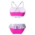 thumbnail image 2 of iiniim Kids Girls Swimsuit Ruffle Swimwear Criss Cross Camisole Tankini Tops and Bottom 2 Pcs Bathing Suits, 2 of 7