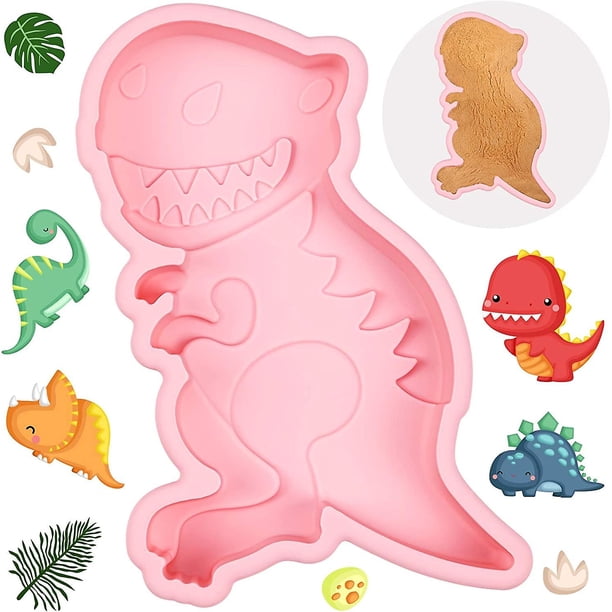 Moldes de chocolate de silicona YONGSHENG Herramienta de Fabricación de Dinosaurios 3D 8.5 Pulgadas