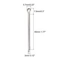 thumbnail image 2 of Uxcell Split Cotter Pin, 3mm x 45mm Stainless Steel Clip Fastener Fitting, Silver Tone, 15Pack, 2 of 5