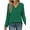 Dark Green, variant on Long Sleeve Womens Tops Deep V Neck Blouses for Women Loose Fit Curved Hem Fall Shirts