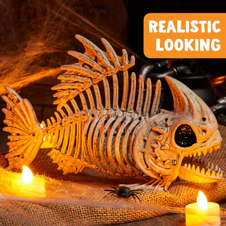 Joyfy Pcs Fish Skeleton Halloween Inch Posable