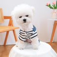 thumbnail image 4 of LANFENG Dog Denim Overalls Puppy Cute Striped Four Legs Shirt Clothes Small Dogs Girl Boy Jean Jumpsuit Coats Dog Cat Classic Denim Costume Chihuahua Yorkie Clothes Christmas Holiday Birthday Outfits, 4 of 7
