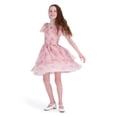 thumbnail image 4 of Kensie Girl Sleeveless Printed Soft Mesh Mauve Dress, Sizes 4-16, 4 of 6