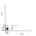 thumbnail image 2 of ANGARA Natural Dangling Sapphire & Diamond Earrings with Milgrain in 14K White Gold for Women (Size-4mm) | September Birthstone, Anniversary, Jewelry Gift for Women | Natural Blue Sapphire Earrings, 2 of 7