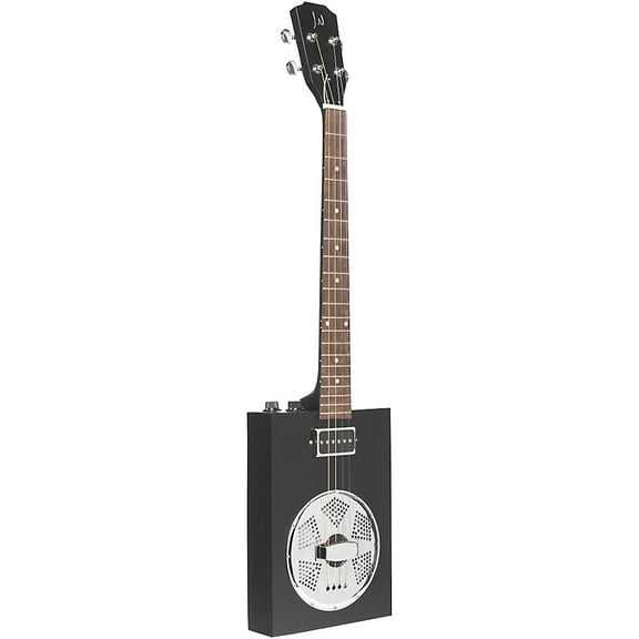 JN Guitars Acoustic Electric 4-String Resonator Cigar Box Guitar w/ Gig Bag