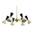 thumbnail image 5 of 6 Light Stilnovo Style Raw Brass chandelier light Fixture, 5 of 7