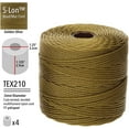 thumbnail image 3 of The Beadsmith S-Lon Bead Cord – .5 mm Twisted Nylon Cord, 4 Spools, Golden Olive Color, TEX210, 77 Yards, 3 of 6