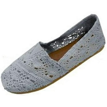 Soda Flat Women Shoes Linen Canvas Slip On Loafers Memory Foam Gel ...