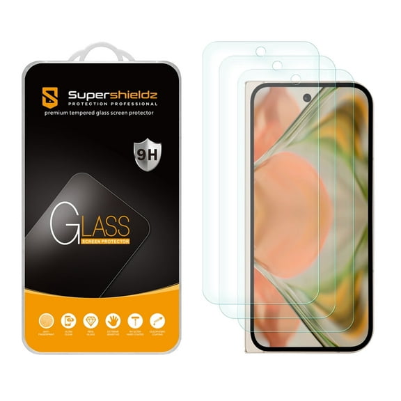 (3 Pack) Supershieldz Designed for Google Pixel 9 Pro Fold (Front Screen Only) Tempered Glass Screen Protector, Anti Scratch, Bubble Free