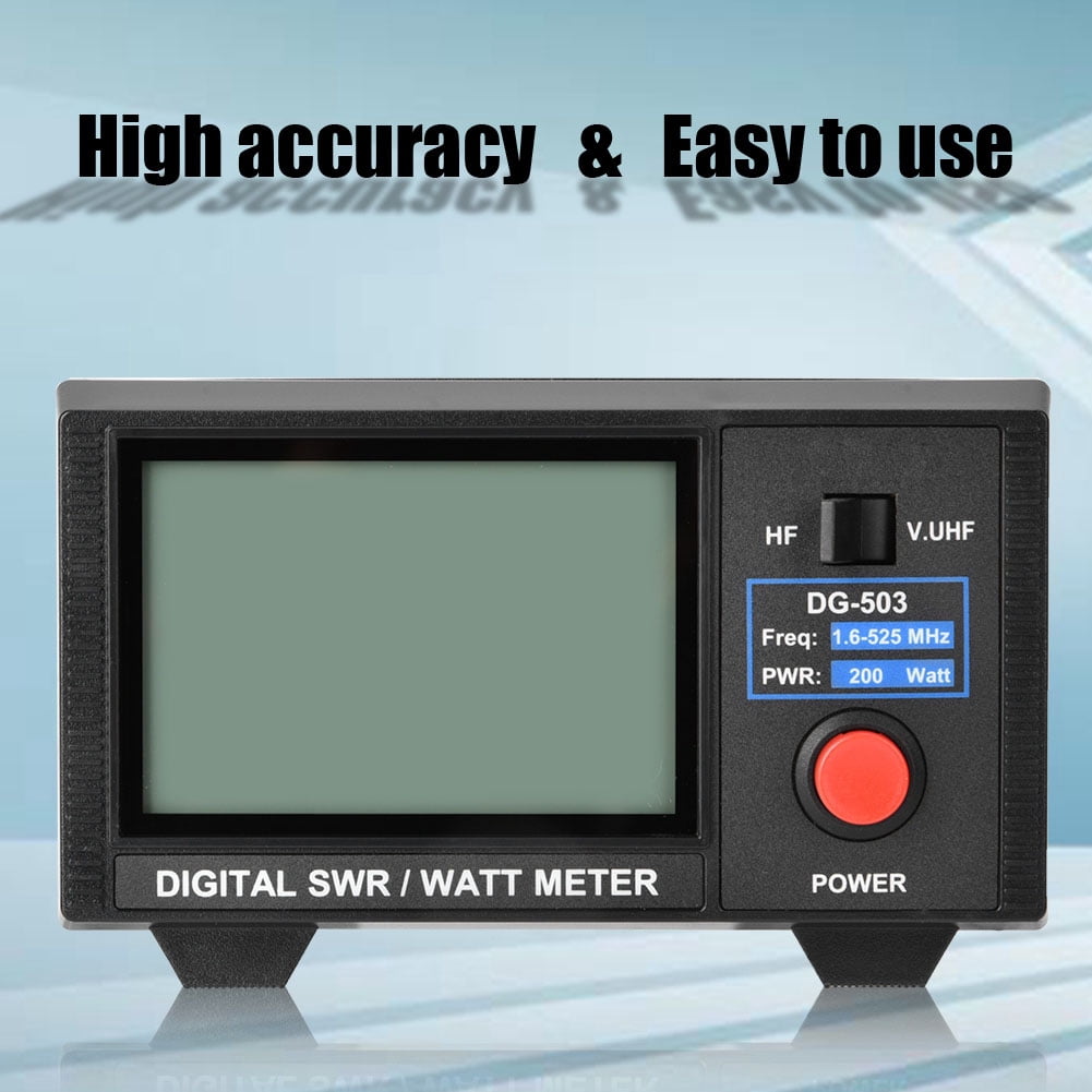 DG-503 Digital SWR/Watt Meter, One Push Button Safe Digital SWR