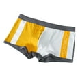 thumbnail image 2 of rygai Men Panties U Convex Color Block Stretch Elastic Waist Mid Rise Sexy Underwear Shorts Underpants Men Clothing,Yellow,2XL, 2 of 8