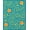 Blue, Pattern 3, variant on ODIKA 2x3 Machine Washable Non-Slip Area Rug, Tropical Seashell Nautilus High Traffic Rug, Ivory, 708690