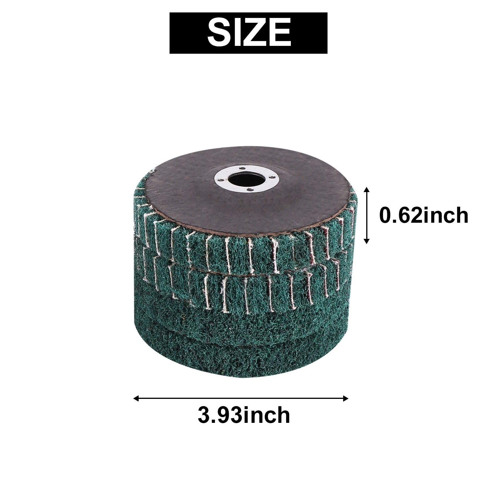 WA 5-Pack 4-1/2” X 7/8” Nylon Fibre Flap Discs – 240 Grit, Grey, For Angle Grinder – Paint, Rust & Weld Discoloration Removal
