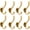 Gold, variant on 10 Pack Wall Mounted Coat Hooks, Heavy Duty Double Hooks, Brushed Gold, Rust Resistant Metal Hooks for Coats, Hats, Towels, Bags, Keys, Robes