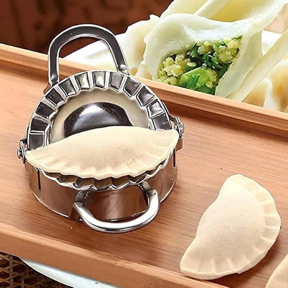 Stainless Steel Momos Maker, Dumpling Maker, Dough Cutter & Pie Mold Tool – Kitchen Utility Gadget