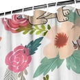 thumbnail image 3 of Pugs and Pioneer Flower Shower Curtain 72"x84" ,Bathroom Decorative Shower Curtains Set with 12 Hooks,Modern Waterproof Washable Shower Curtain, 3 of 6