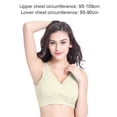 thumbnail image 2 of Maternity Underwear Vest-style No underwire cross lactation Bra Comfortable Maternity Sleep Bra - yellow, 2 of 6