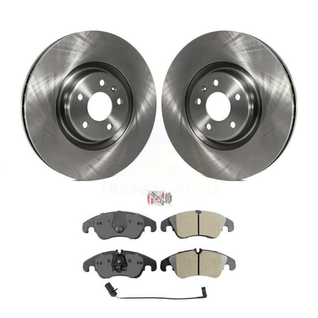 Transit Auto Front Disc Brake Rotors and Semi-Metallic Pads Kit for Car 2014 Audi A6 with 356mm Diameter Rotor K8A-104257