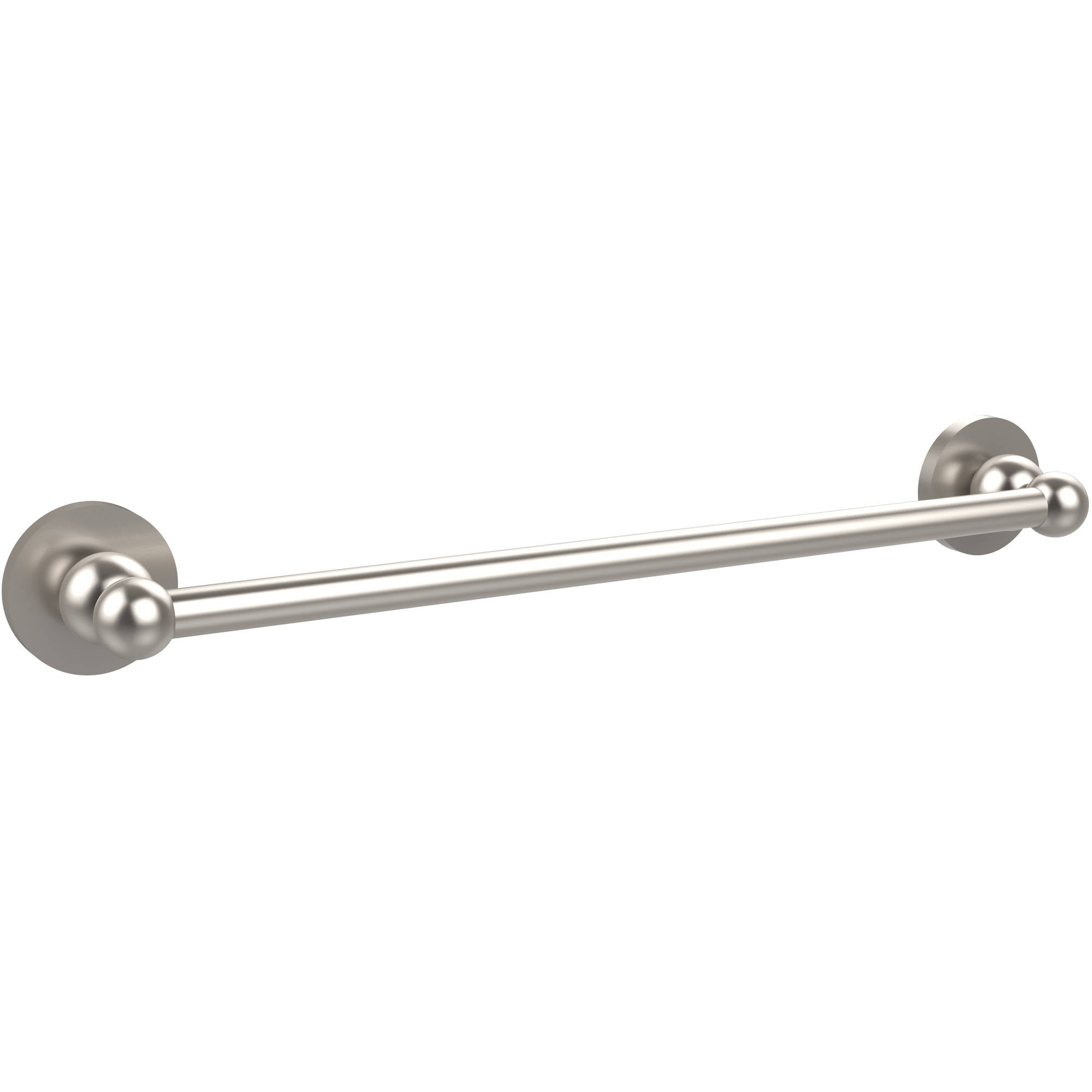 Allied Brass FR-1/16GTB-PNI Fresno Collection 16 Inch Glass Shelf with Vanity Rail and Integrated Towel Bar Polished Nickel 