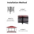 thumbnail image 5 of Huisuilinss Outdoor Gazebo,13FT Pop Up Canopy Tent,Instant Gazebo Tent,Outdoor Canopy Shelter,Sun Shade With 2 Tiers Roof & Mosquito Netting For Patio Lawn Garden Backyard & Deck, 5 of 8
