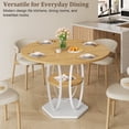 thumbnail image 6 of Pikvki 42" Round Dining Table with Seorage Shelf, 3 Tier Circle Kitchen Table for Dining Room, Natural Oak, 6 of 9