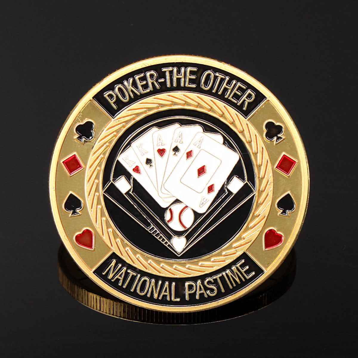 TEXAS Poker Card Guard Cover Protector Holder Casino Token Coin Chips Gold Gifts