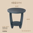 thumbnail image 3 of Open Box COZAYH End Table w/Storage Shelf for Living Room or Bedroom, Blue, 3 of 8