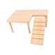 thumbnail image 3 of Plataformas de madera para hámster Muebles para mascotas pequeñas con escalera Accesorios para jaulas para roedores Bien, 3 of 9