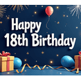 thumbnail image 4 of Happy 18th Birthday Banner Backdrop Party Supplies Photography Props Festive Background Birthday Decorations Celebration Scene Event Decor, 4 of 4