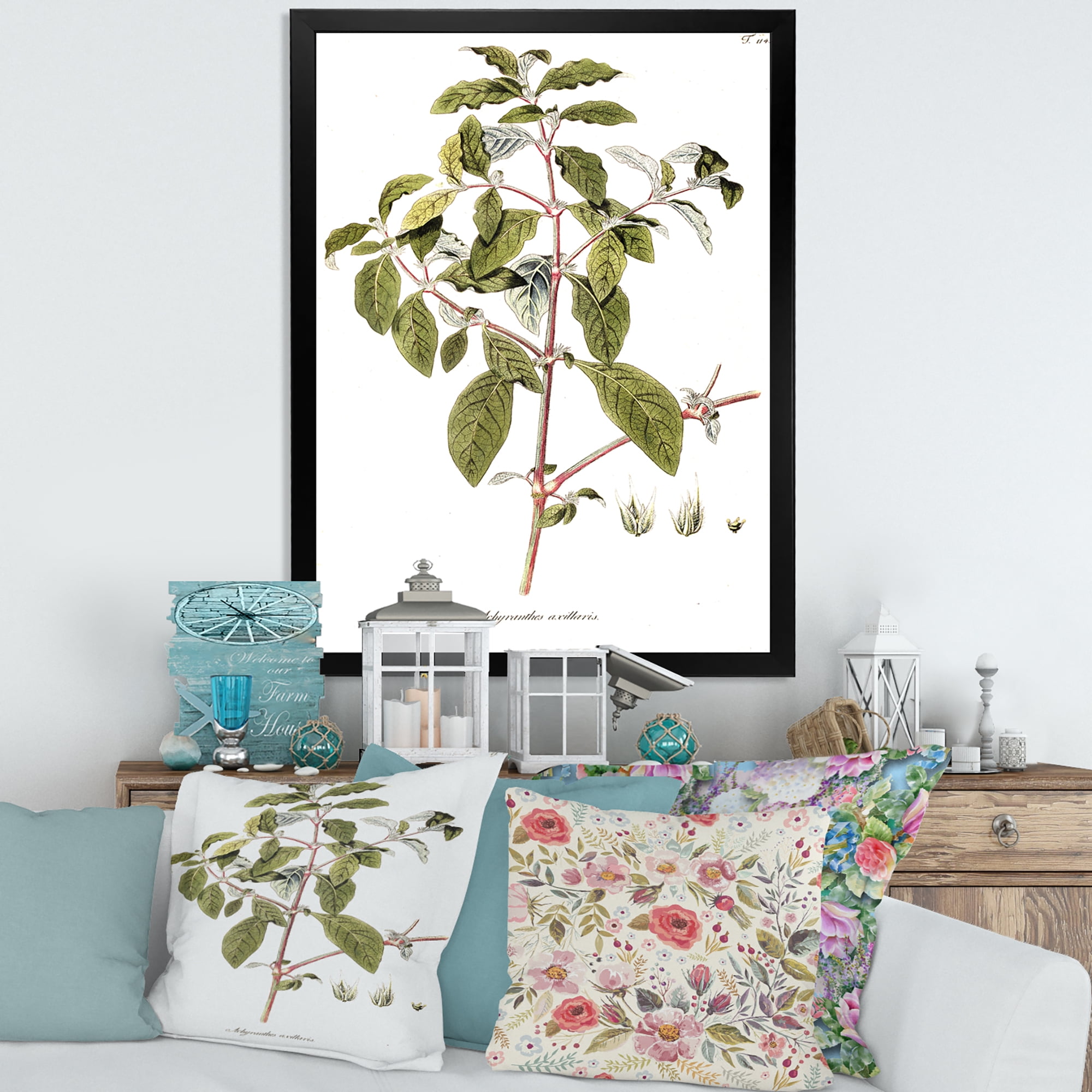 Designart 'Ancient American Flora IV' Traditional Framed Art Print
